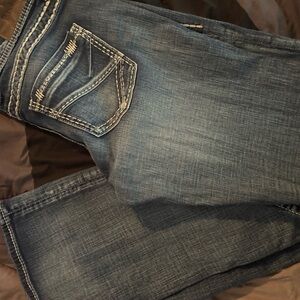 BKE Women's Boot Cut Jeans - Dark Blue